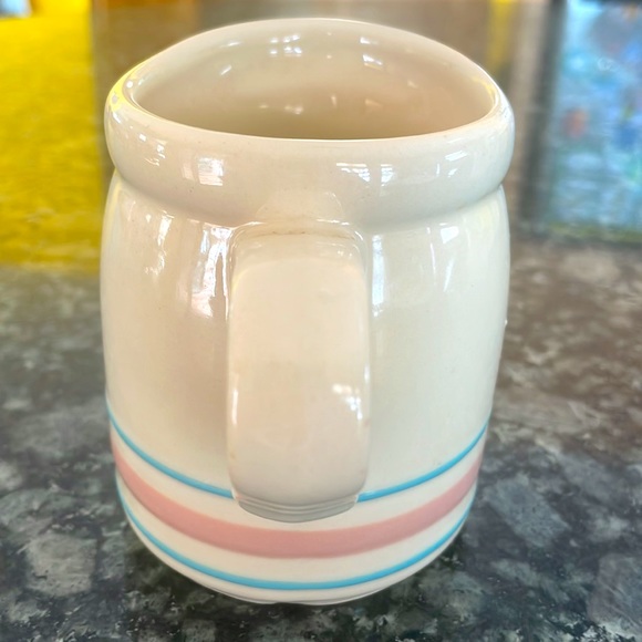 Cute Vintage 70’s McCoy Blue/Pink Stripe Creamer - Picture 5 of 5